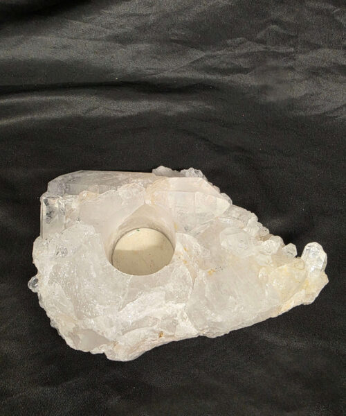 Large Premium Rock Crystal Quartz Candle Holder 29 Clear Crystal White Tealight Holders 1.163g H5.5xW19xD13cm - Image 4