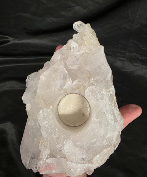Large Premium Rock Crystal Quartz Candle Holder 29 Clear Crystal White Tealight Holders 1.163g H5.5xW19xD13cm - Image 7