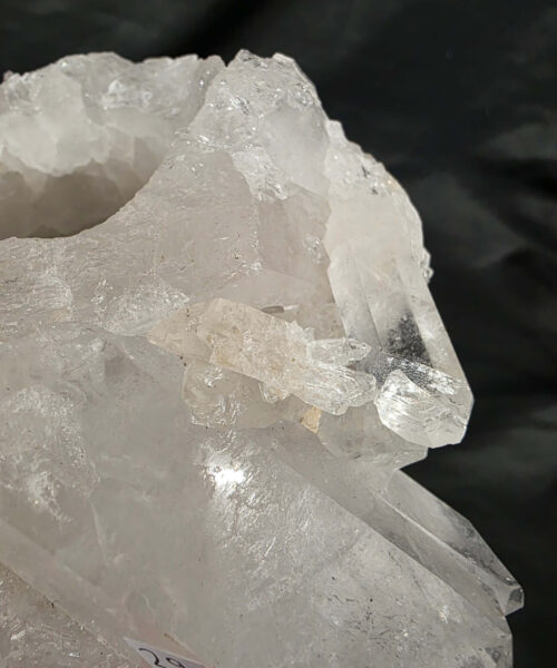 Large Premium Rock Crystal Quartz Candle Holder 29 Clear Crystal White Tealight Holders 1.163g H5.5xW19xD13cm - Image 9