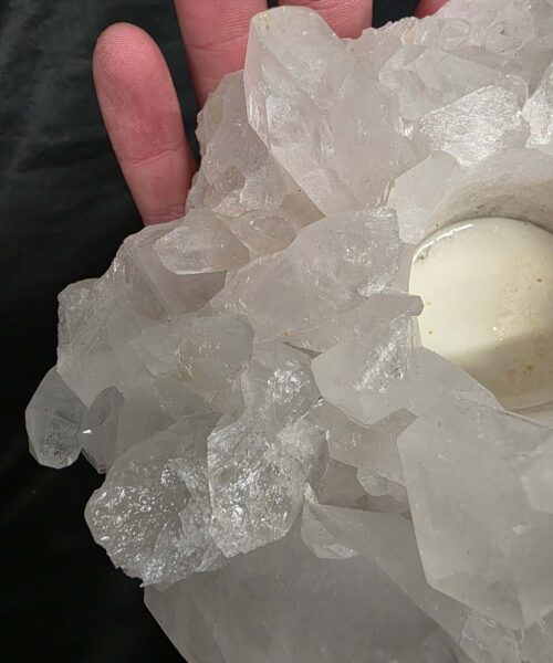 Large Premium Rock Crystal Quartz Candle Holder 31 Clear Crystal White Tealight Holders 971g H7xW13xD11cm - Image 9