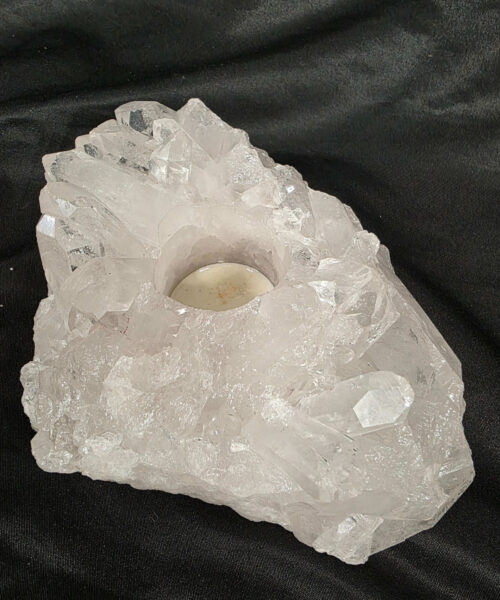 Large Premium Rock Crystal Quartz Candle Holder 32 Clear Crystal White Tealight Holders 1.236g H6.5xW16xD13cm - Image 10
