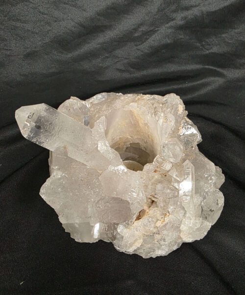 Large Premium Rock Crystal Quartz Candle Holder 33 Clear Crystal White Tealight Holders 1.751g H10xW15xD13cm - Image 5