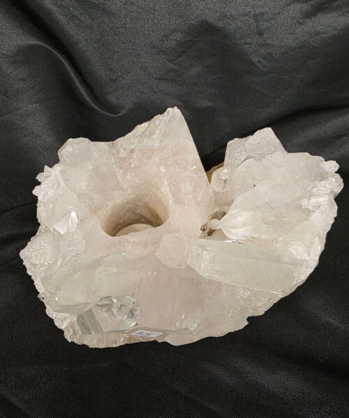 Large Premium Rock Crystal Quartz Candle Holder 35 Clear Crystal White Tealight Holders 2.033g H9xW20xD12cm - Image 4