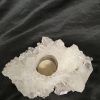 Large Premium Rock Crystal Quartz Candle Holder 36 Clear Crystal White Tealight Holders 1.006g H7xW17xD10cm