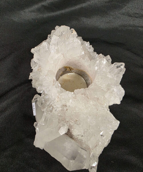 Large Premium Rock Crystal Quartz Candle Holder 36 Clear Crystal White Tealight Holders 1.006g H7xW17xD10cm - Image 4