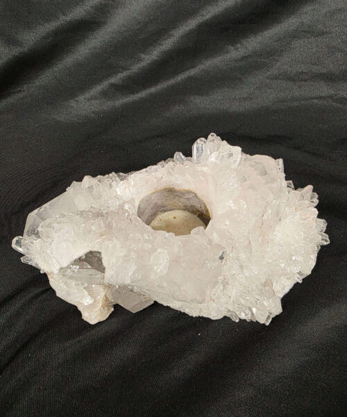 Large Premium Rock Crystal Quartz Candle Holder 36 Clear Crystal White Tealight Holders 1.006g H7xW17xD10cm - Image 5
