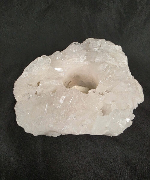 Alternative view of Large Premium Rock Crystal Quartz Candle Holder 37 Clear Crystal White Tealight Holders 1.491g H6xW17xD13cm