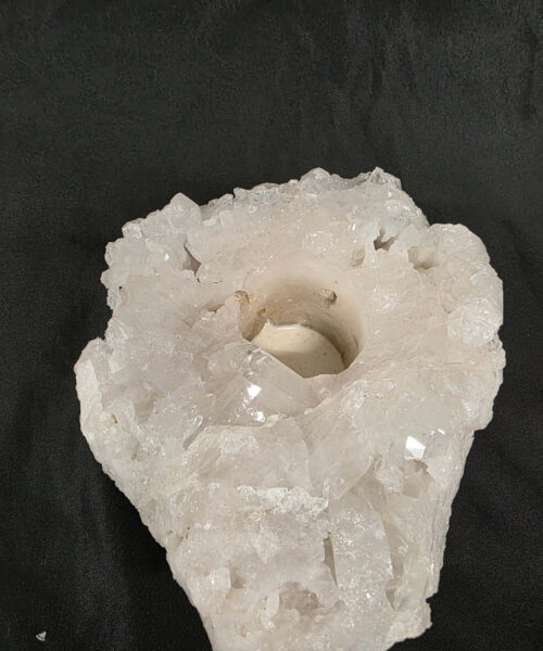 Large Premium Rock Crystal Quartz Candle Holder 37 Clear Crystal White Tealight Holders 1.491g H6xW17xD13cm - Image 4