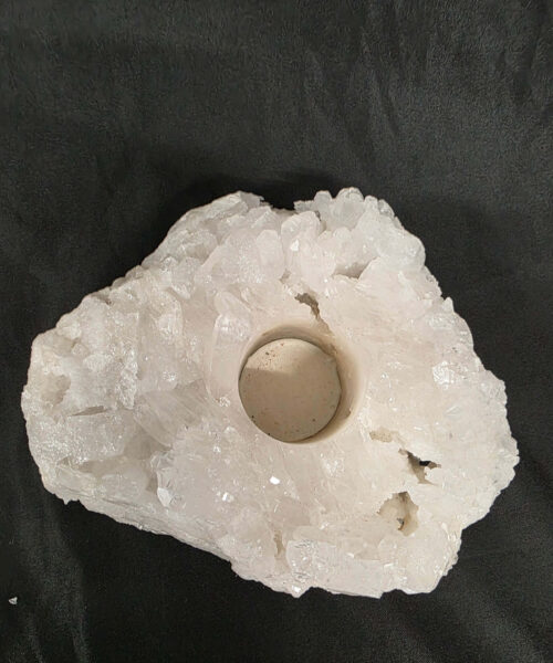 Large Premium Rock Crystal Quartz Candle Holder 37 Clear Crystal White Tealight Holders 1.491g H6xW17xD13cm - Image 6