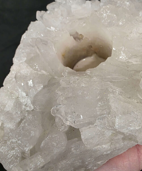 Large Premium Rock Crystal Quartz Candle Holder 37 Clear Crystal White Tealight Holders 1.491g H6xW17xD13cm - Image 8