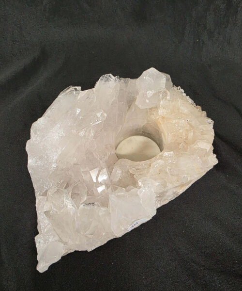 Large Premium Rock Crystal Quartz Candle Holder 38 Clear Crystal White Tealight Holders 1.122g H6xW18xD12cm - Image 3