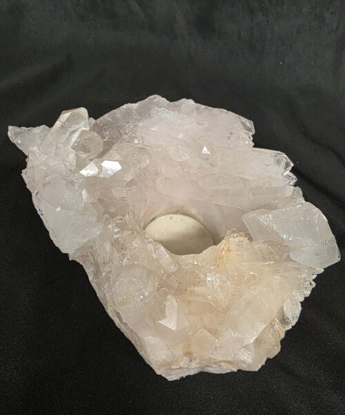Large Premium Rock Crystal Quartz Candle Holder 38 Clear Crystal White Tealight Holders 1.122g H6xW18xD12cm - Image 4