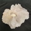 Large Premium Rock Crystal Quartz Candle Holder 38 Clear Crystal White Tealight Holders 1.122g H6xW18xD12cm