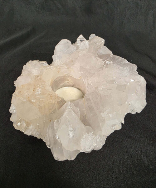 Large Premium Rock Crystal Quartz Candle Holder 38 Clear Crystal White Tealight Holders 1.122g H6xW18xD12cm - Image 5