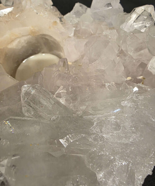 Large Premium Rock Crystal Quartz Candle Holder 38 Clear Crystal White Tealight Holders 1.122g H6xW18xD12cm - Image 6