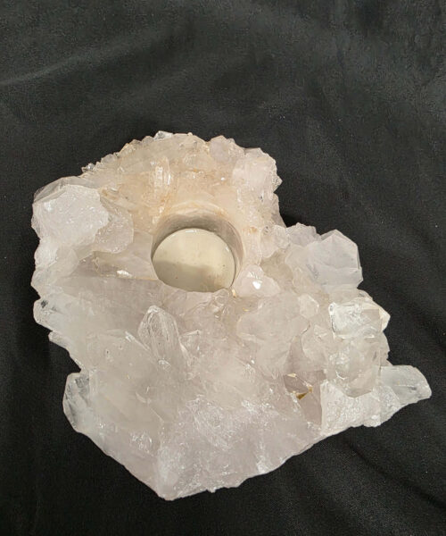 Large Premium Rock Crystal Quartz Candle Holder 38 Clear Crystal White Tealight Holders 1.122g H6xW18xD12cm - Image 8