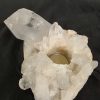 Large Premium Rock Crystal Quartz Candle Holder 40 Clear Crystal White Tealight Holders 1.366g H9xW13xD12cm