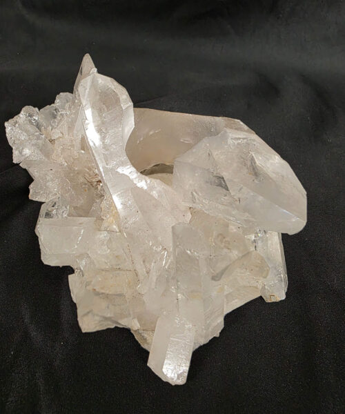 Large Premium Rock Crystal Quartz Candle Holder 41 Clear Crystal White Tealight Holders 837g H7xW16xD11cm - Image 6