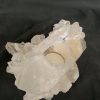 Large Premium Rock Crystal Quartz Candle Holder 41 Clear Crystal White Tealight Holders 837g H7xW16xD11cm