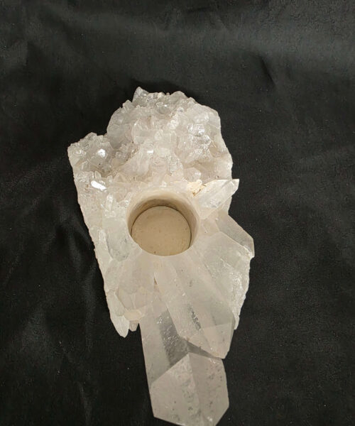 Large Premium Rock Crystal Quartz Candle Holder 42 Clear Crystal White Tealight Holders 1.266g H9.5xW20xD10cm - Image 4