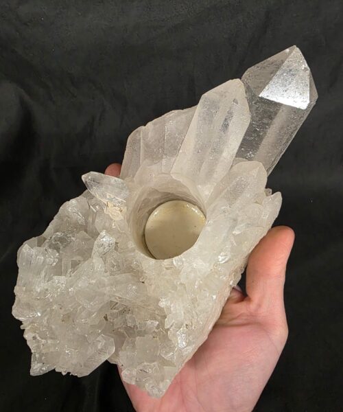 Large Premium Rock Crystal Quartz Candle Holder 42 Clear Crystal White Tealight Holders 1.266g H9.5xW20xD10cm - Image 7