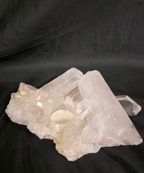 Large Premium Rock Crystal Quartz Candle Holder 43 Clear Crystal White Tealight Holders 1.391g H7xW18xD15cm - Image 10