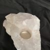Large Premium Rock Crystal Quartz Candle Holder 44 Clear Crystal White Tealight Holders 1.669g H7xW16xW15cm