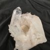 Large Premium Rock Crystal Quartz Candle Holder 47 Clear Crystal White Tealight Holders 1.713g H10xW14xD12cm
