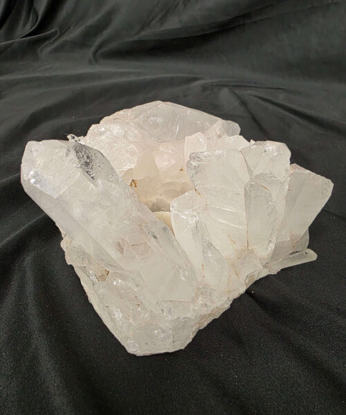 Large Premium Rock Crystal Quartz Candle Holder 47 Clear Crystal White Tealight Holders 1.713g H10xW14xD12cm - Image 7