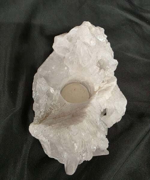 Large Premium Rock Crystal Quartz Candle Holder 48 Clear Crystal White Tealight Holders 1.217g H9xW16xD12cm - Image 6