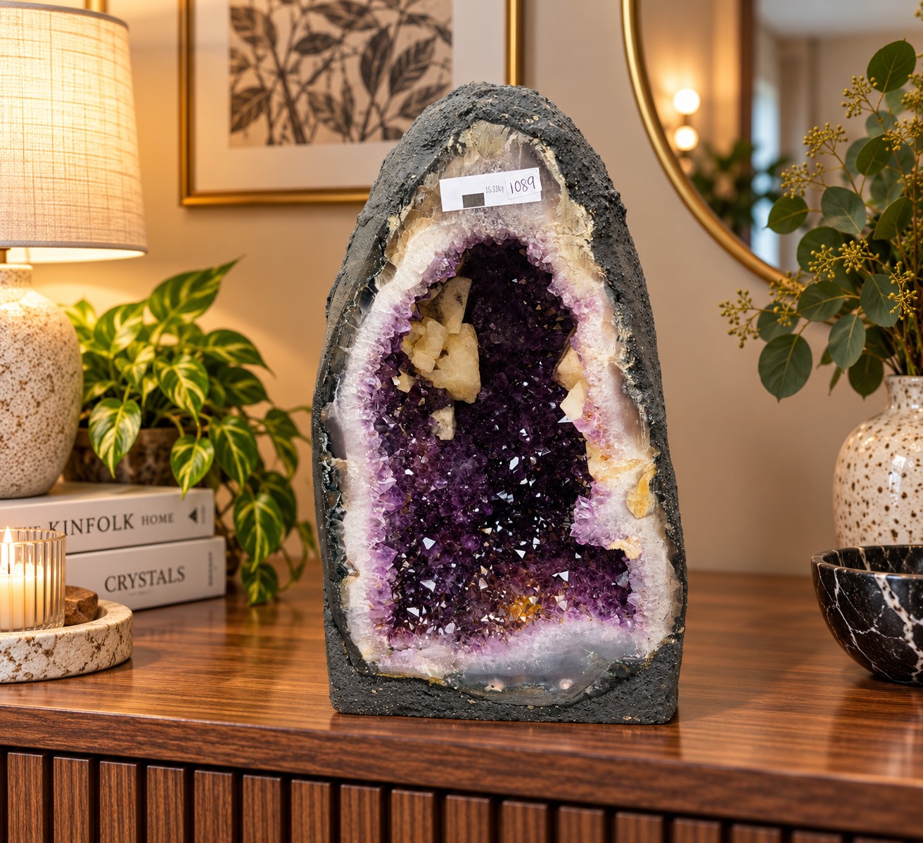 Amethyst Crystal Geode 1089 Premium Queen Grade 15.33kg H33xW20xD18cm
