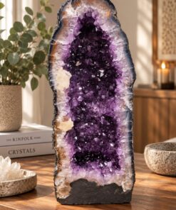 Tall Amethyst Crystal Geode 1109 Premium Queen Grade 20.43kg – H52xW22xD16cm