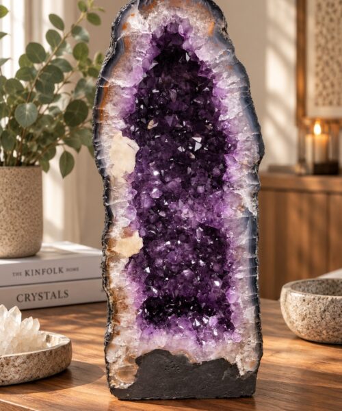 Tall Amethyst Crystal Geode 1109 Premium Queen Grade 20.43kg – H52xW22xD16cm