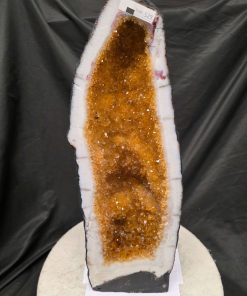 Tall Citrine Geode 529 Crystal Cluster Druzy Premium Grade 11.69kg H50xW16xD13cm