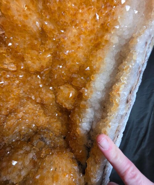 Tall Citrine Geode PAIR 554-555 Crystal Cluster Druzy Premium Grade 42kg each H66xW24xD20cm - Image 10