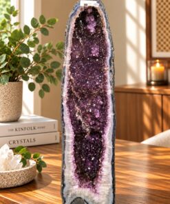 Tall Amethyst Crystal Geode 1127 Premium Queen Grade 30.24kg H70xW20xD21cm