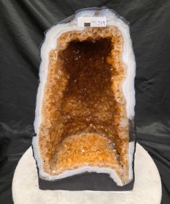 Citrine Geode 519 Crystal Cluster Druzy Premium Grade 14.28kg H37xW22xD18cm
