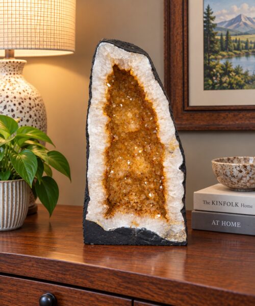 Citrine Geode 524 Crystal Cluster Druzy Premium Grade 18.69kg H42xW24xD19cm