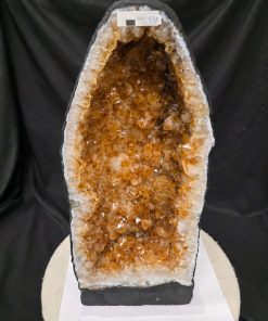 Tall Citrine Geode 530 Crystal Cluster Druzy Premium Grade 18.12kg H46xW20xD17cm