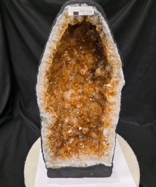Tall Citrine Geode 530 Crystal Cluster Druzy Premium Grade 18.12kg H46xW20xD17cm - Image 13
