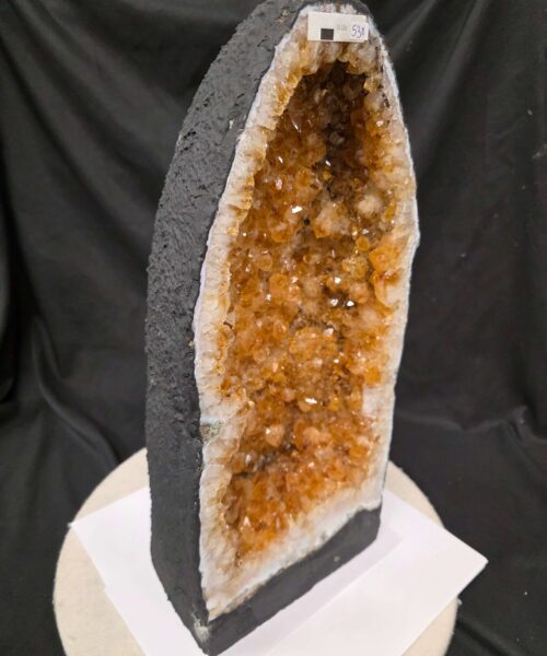 Alternative view of Tall Citrine Geode 530 Crystal Cluster Druzy Premium Grade 18.12kg H46xW20xD17cm
