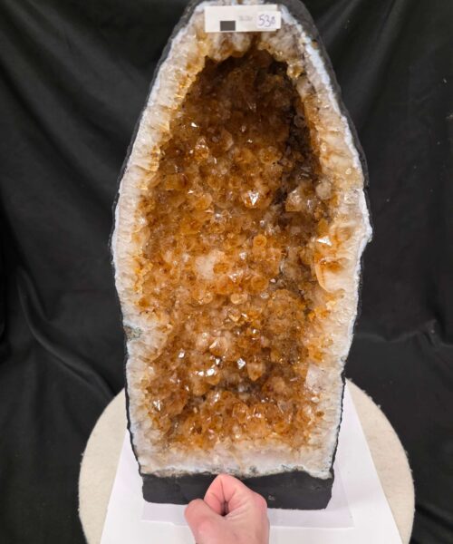 Tall Citrine Geode 530 Crystal Cluster Druzy Premium Grade 18.12kg H46xW20xD17cm - Image 4