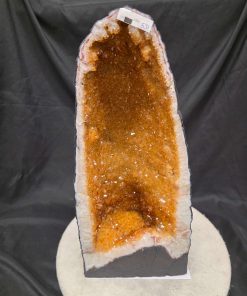 Tall Citrine Geode 531 Crystal Cluster Druzy Premium Grade 14.85kg H47xW20xD16cm