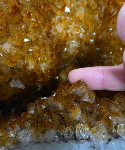 Tall Citrine Geode PAIR 548-549 Crystal Cluster Druzy Premium Grade 43kg each H71xW24xD24cm - Image 11