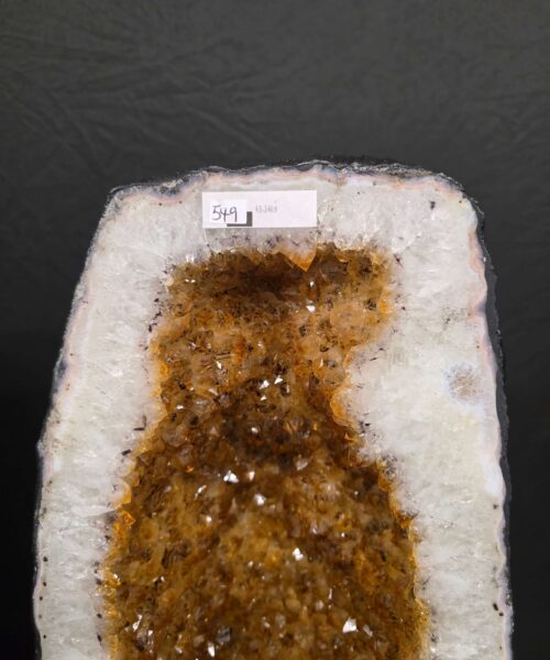 Tall Citrine Geode PAIR 548-549 Crystal Cluster Druzy Premium Grade 43kg each H71xW24xD24cm - Image 7