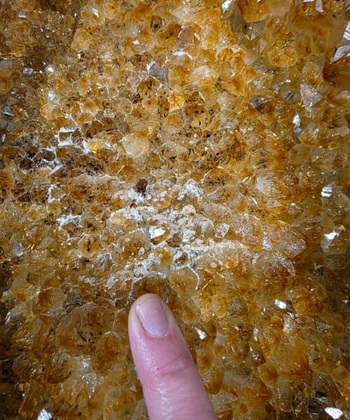Tall Citrine Geode PAIR 548-549 Crystal Cluster Druzy Premium Grade 43kg each H71xW24xD24cm - Image 9