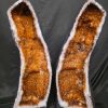 Tall Citrine Geode PAIR 550-551 Crystal Cluster Druzy Premium Grade 61kg each H66xW32xD29cm