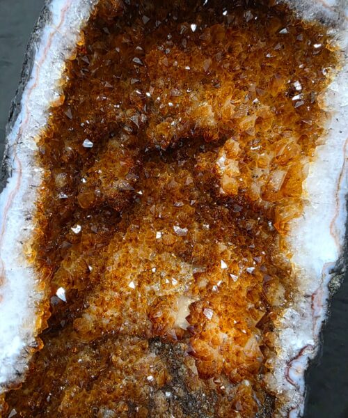 Tall Citrine Geode PAIR 550-551 Crystal Cluster Druzy Premium Grade 34kg each H74xW25xD19cm - Image 8