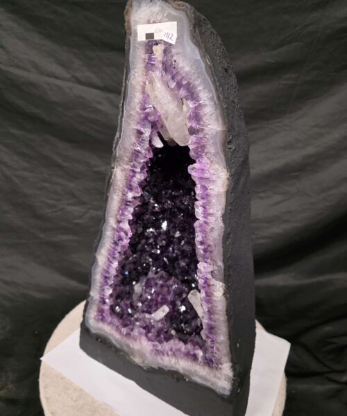 Tall Amethyst Crystal Geode 1112 Premium Queen Grade 26.23kg H49xW26xD20cm - Image 3