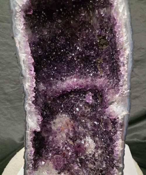 Tall Amethyst Crystal Geode 1113 Premium Queen Grade 24.23kg H57xW20xD19cm - Image 9